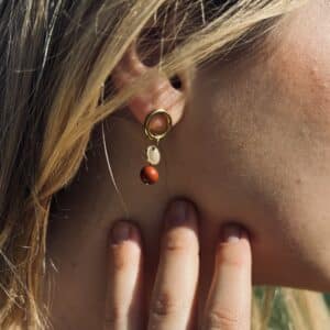 Boucles d'oreilles HÉRA - pierres naturelles personnalisées